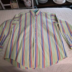 Ralph Lauren Vibrant Striped Men's Shirt 17.5 XL